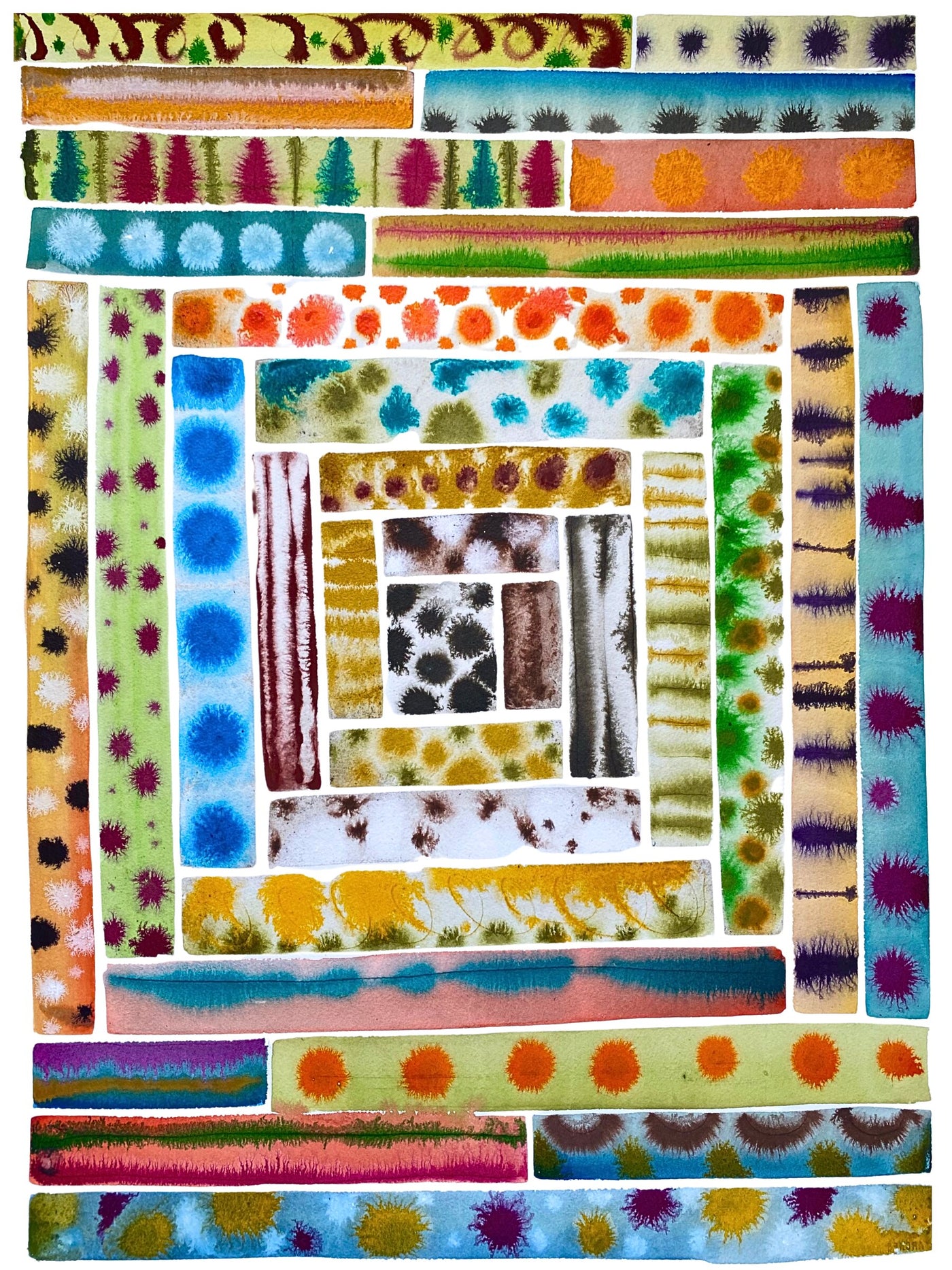 Ice Quilt: Log Cabin