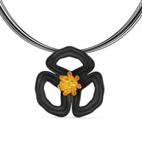 Gold Poppy Pendant