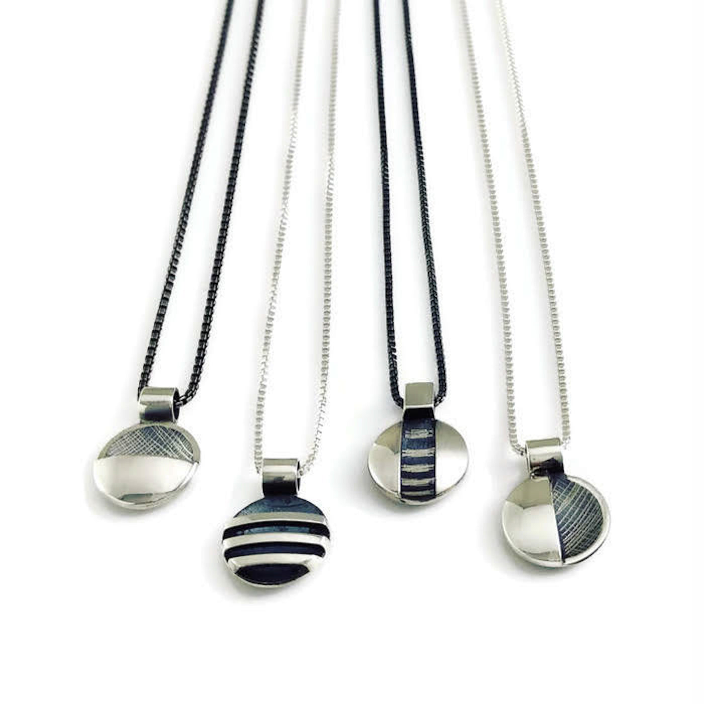 left to right: Three Line, Horizontal Pita, Vertical Pita, Split Striped