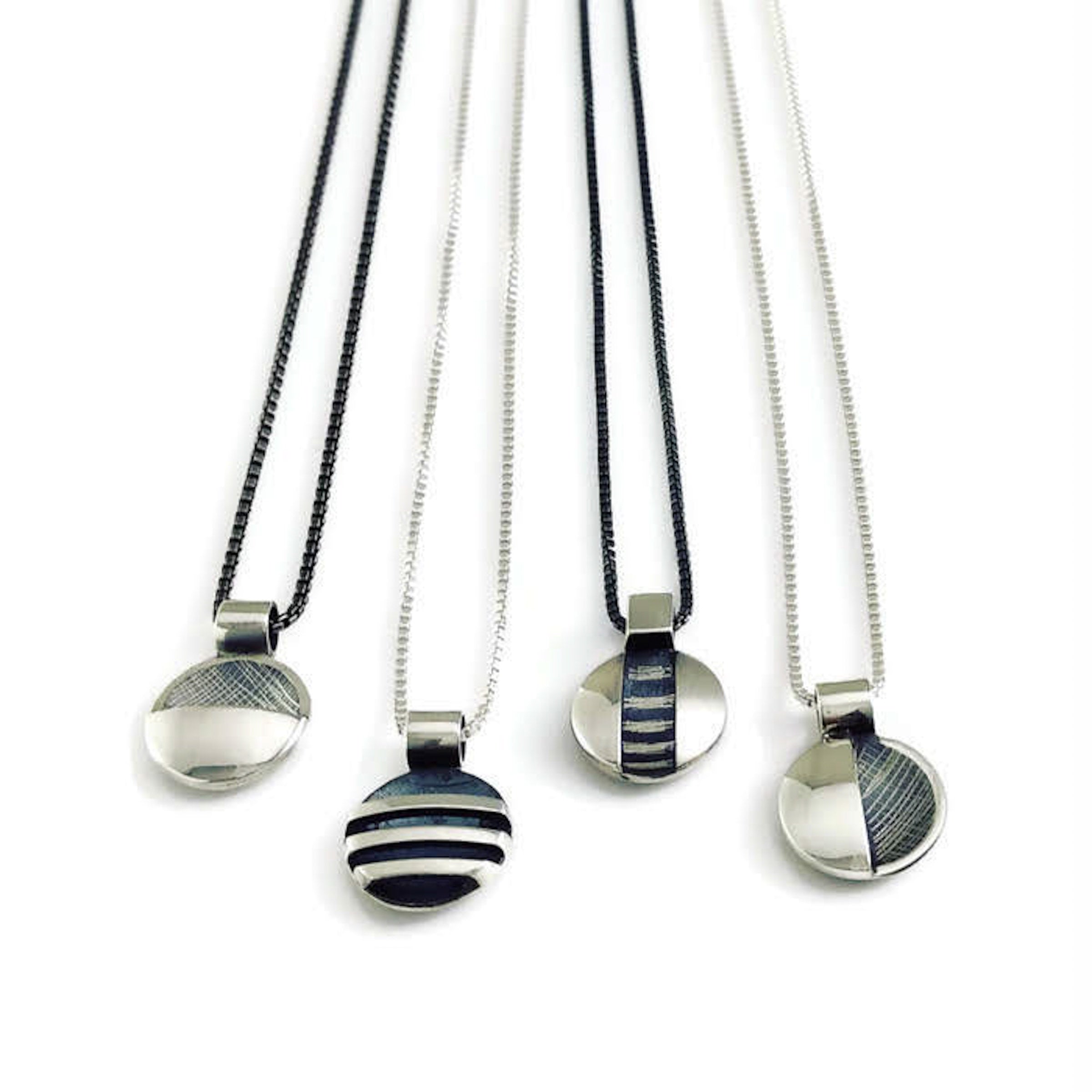 left to right: Three Line, Horizontal Pita, Vertical Pita, Split Striped