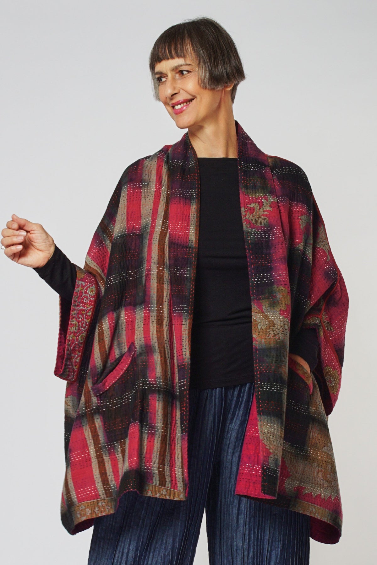 Double Collar Poncho #7