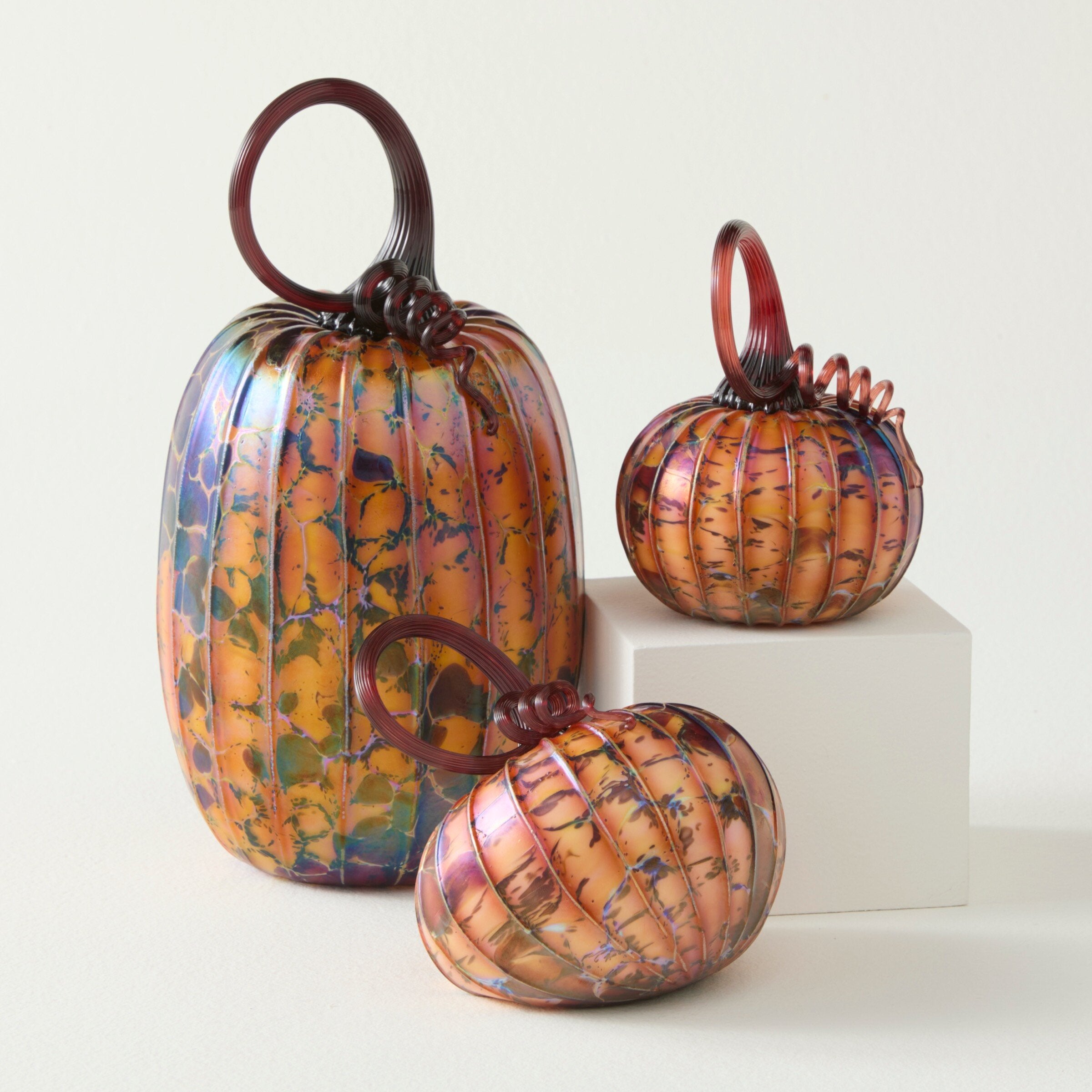Golden Garnet Pumpkin Trio