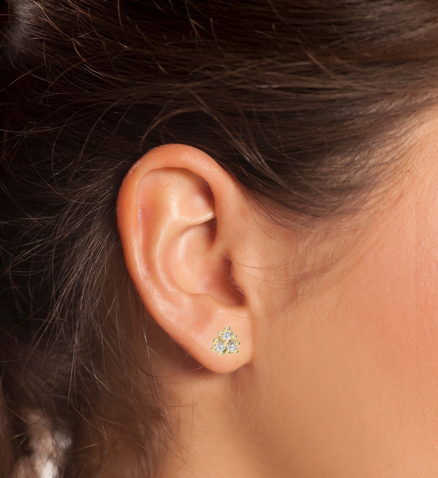 Diamond Honeycomb Earrings