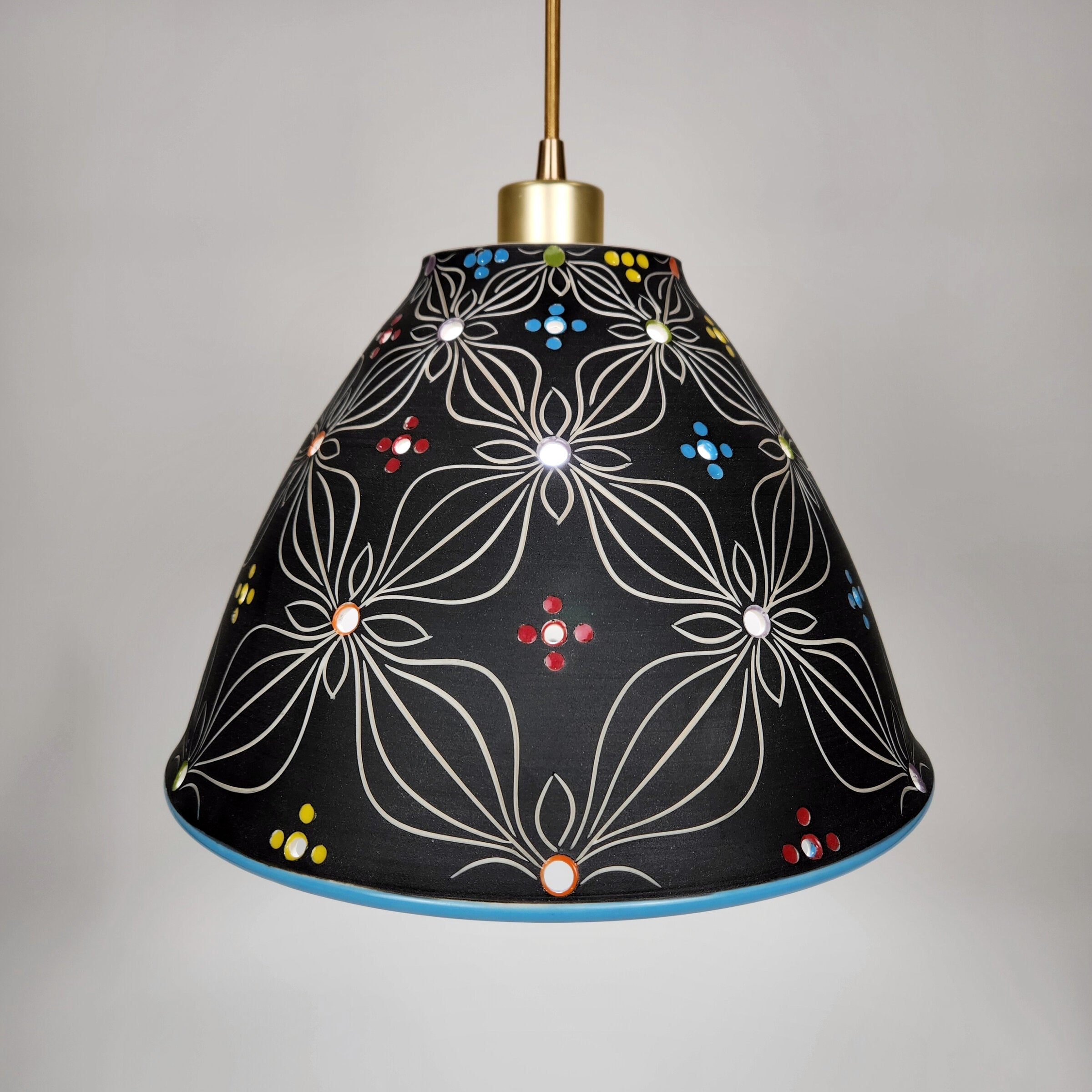Noctornal Bloom Porcelain Pendant