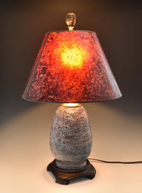 Terracotta and Amber Mica Table Lamp