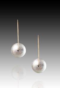 silver with gold ear wire