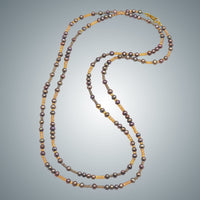 Citrine, Topaz & Freshwater Pearl Necklace