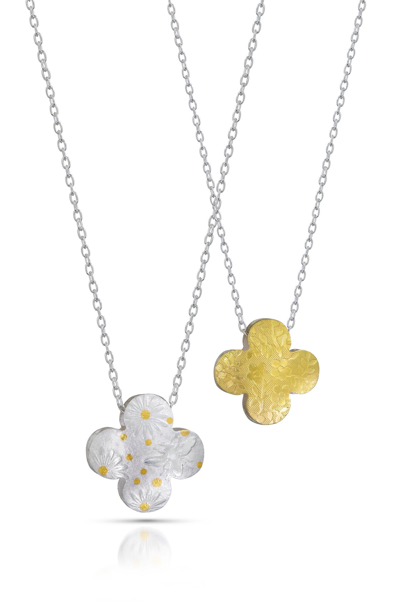 Reversible Honeybee Quatrefoil Pillow Pendant