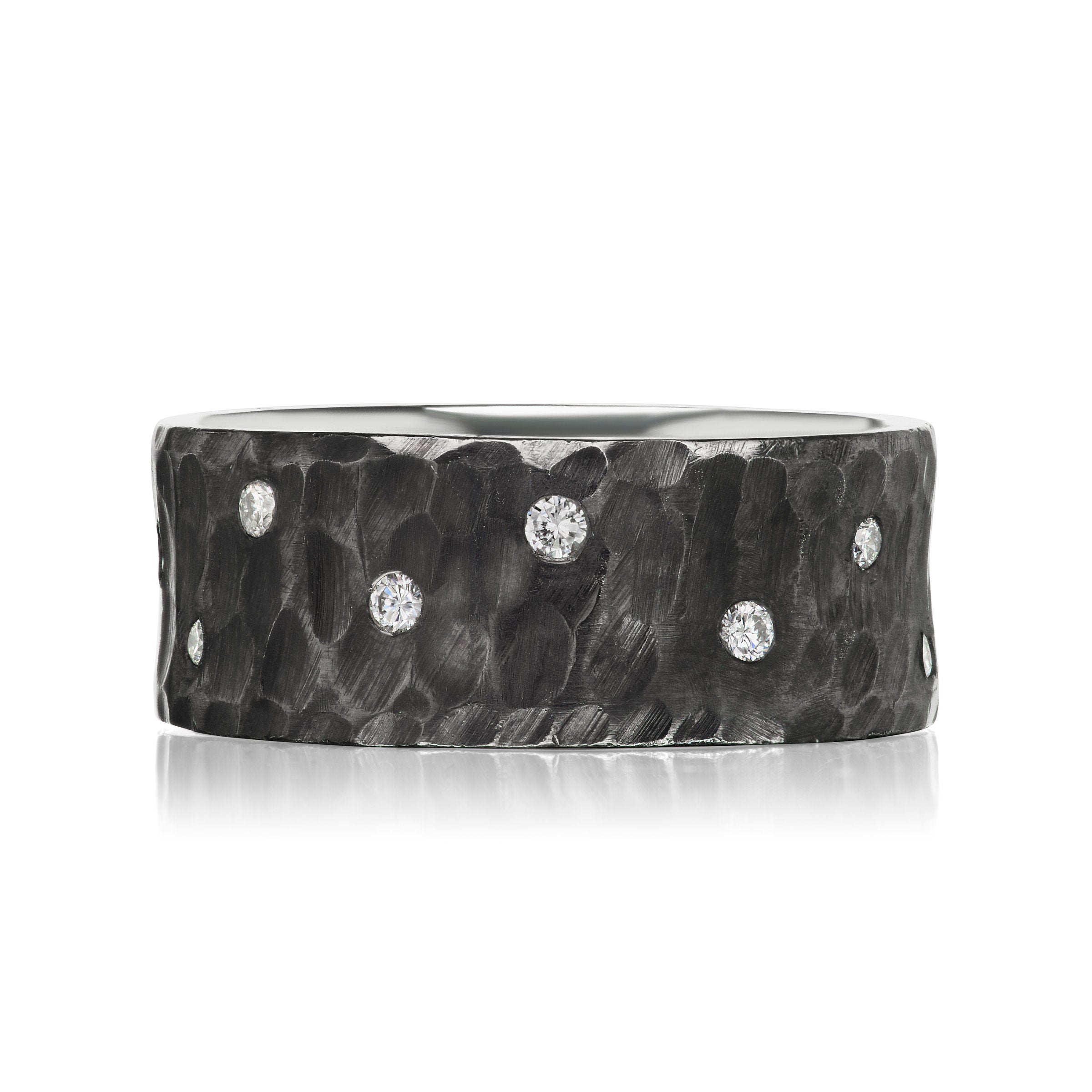 black rhodium-plated sterling silver