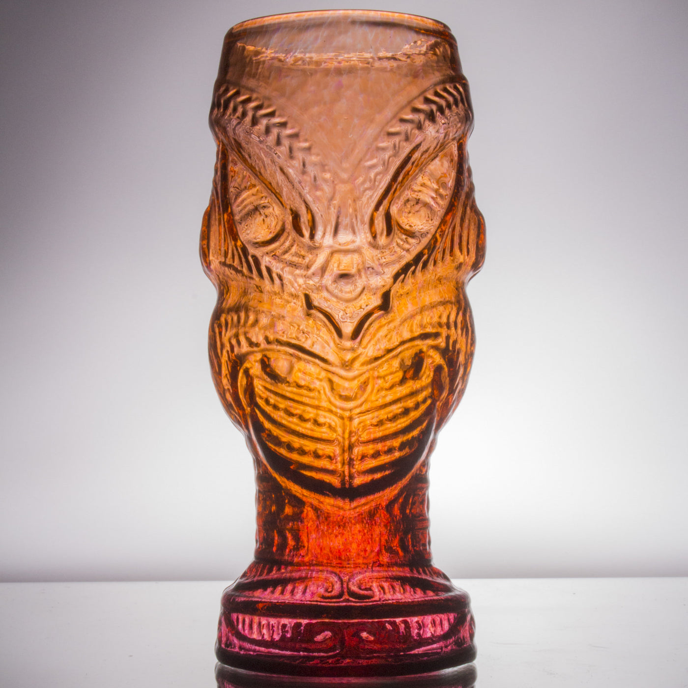 headhunter tiki mug in lava red