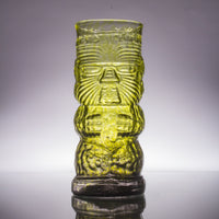 warrior tiki mug in jungle fog