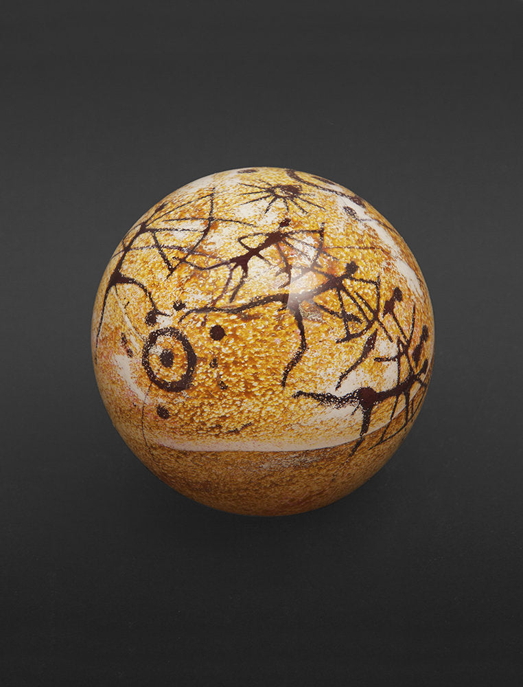 Running Warriors with Bows Petroglyph Paperweight