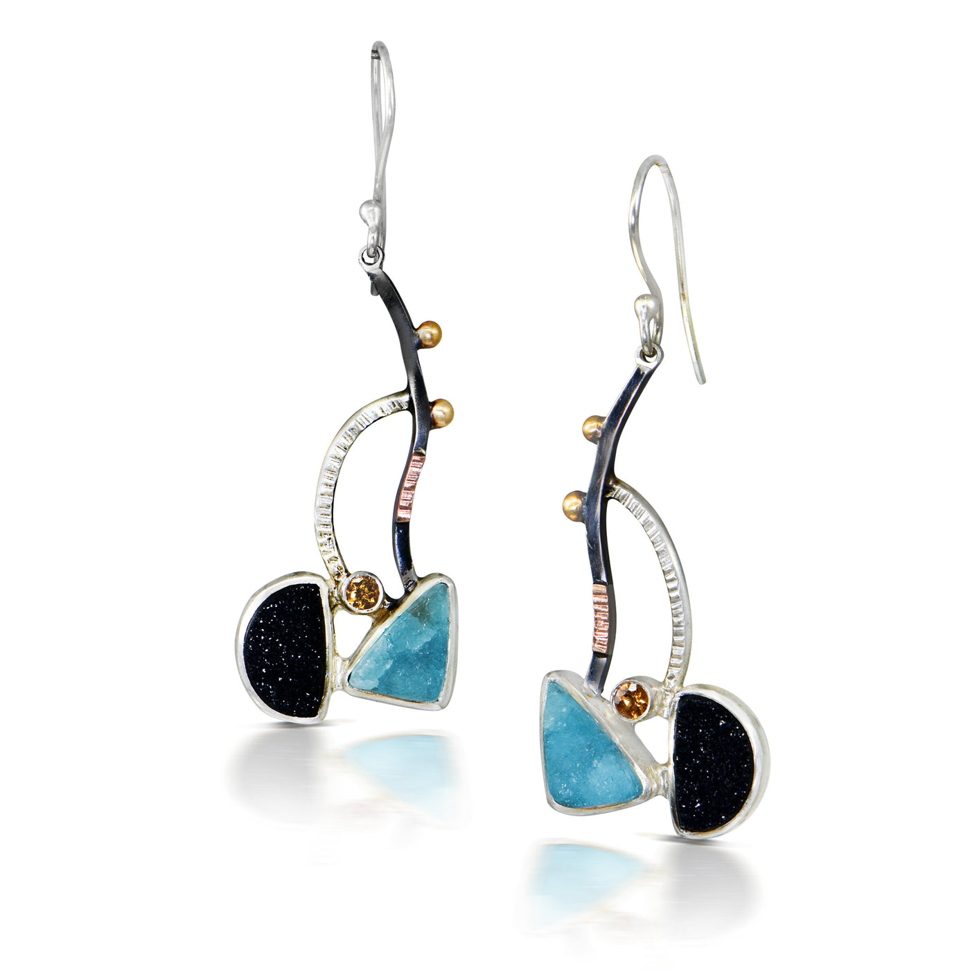Blues & Blacks Plunge Earrings