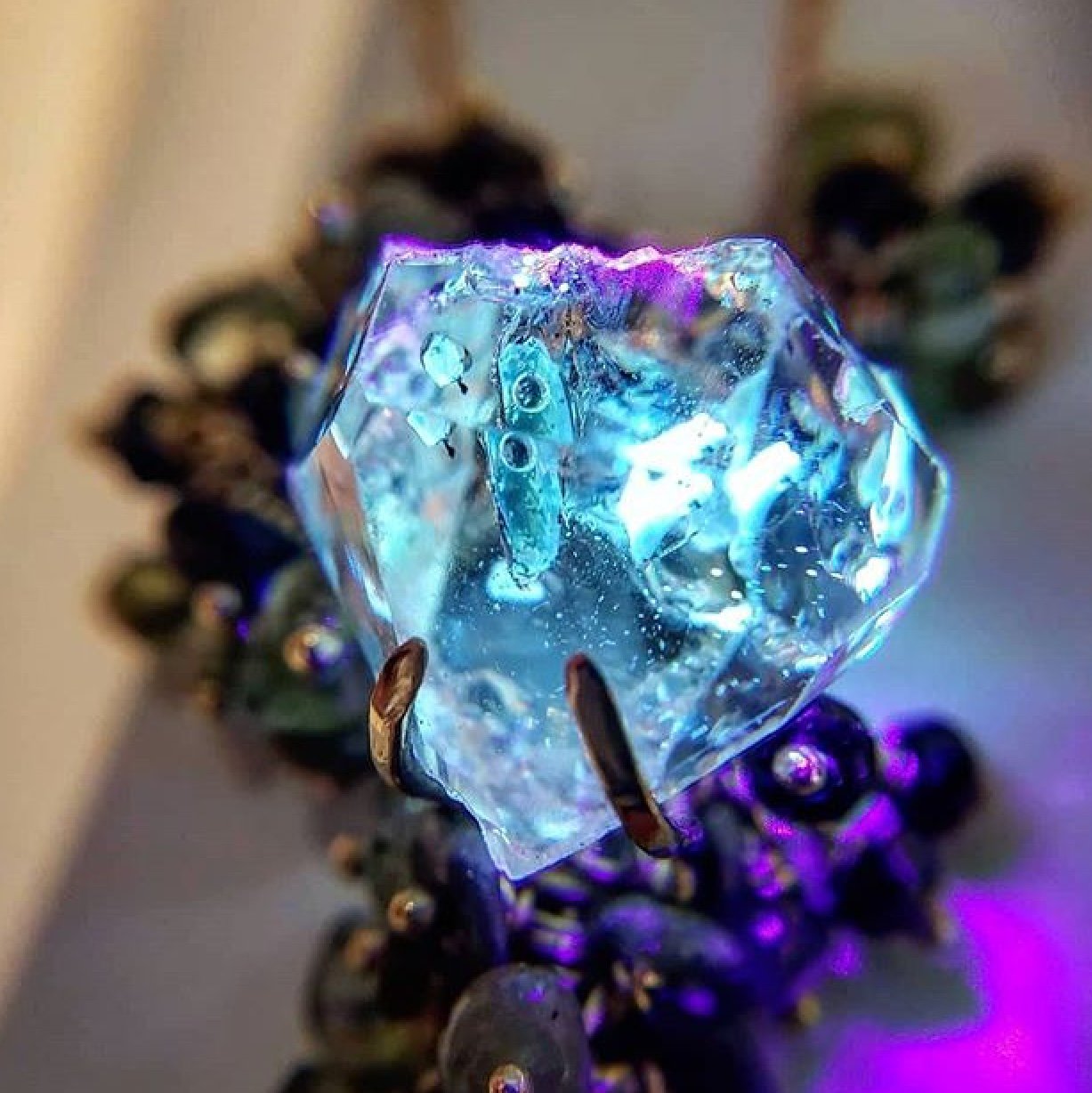 Desma pendant under UV light