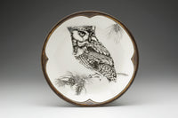 Small Round Platter: Screech Owl