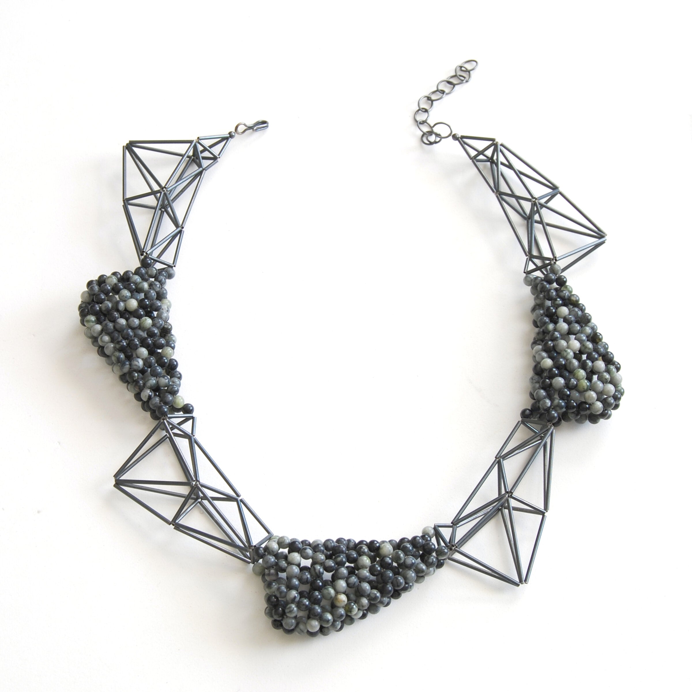 Black & Gray Sawtooth Necklace