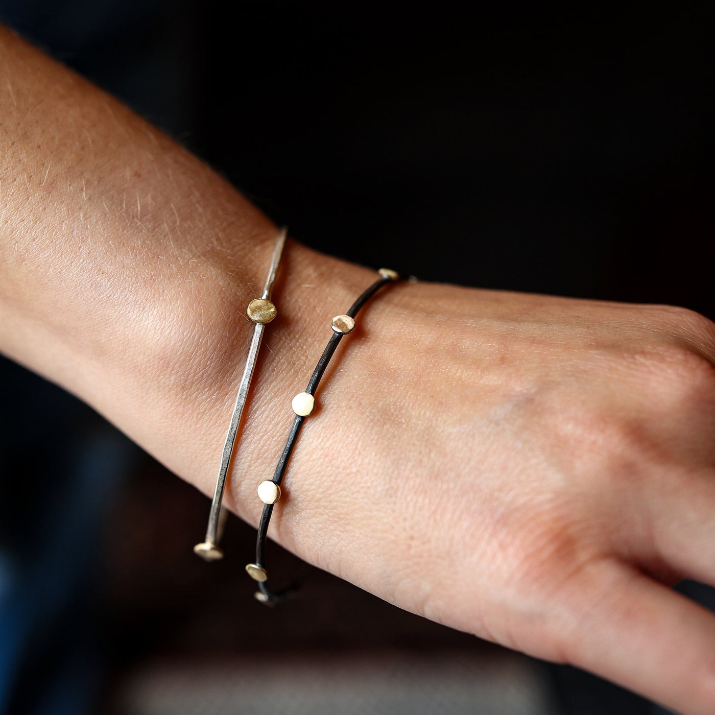 shown with the Four Dot Bangle | Photo by Mara Best Photography