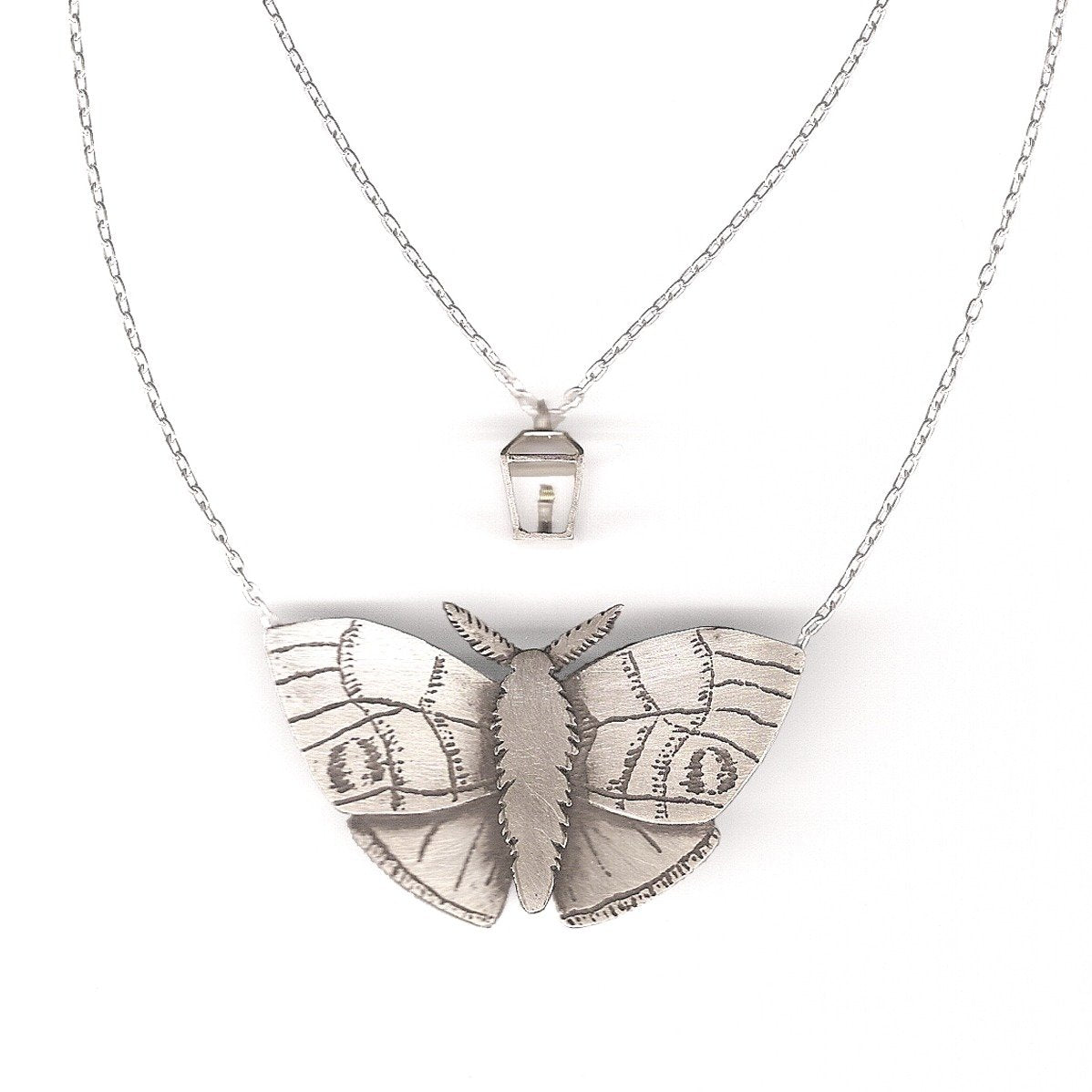 Moth and Lantern Necklaces