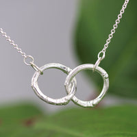 Double Twig Circle Necklace
