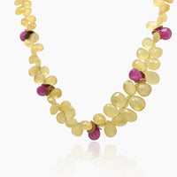 Signature Prehnite, Ruby & Opal Necklace
