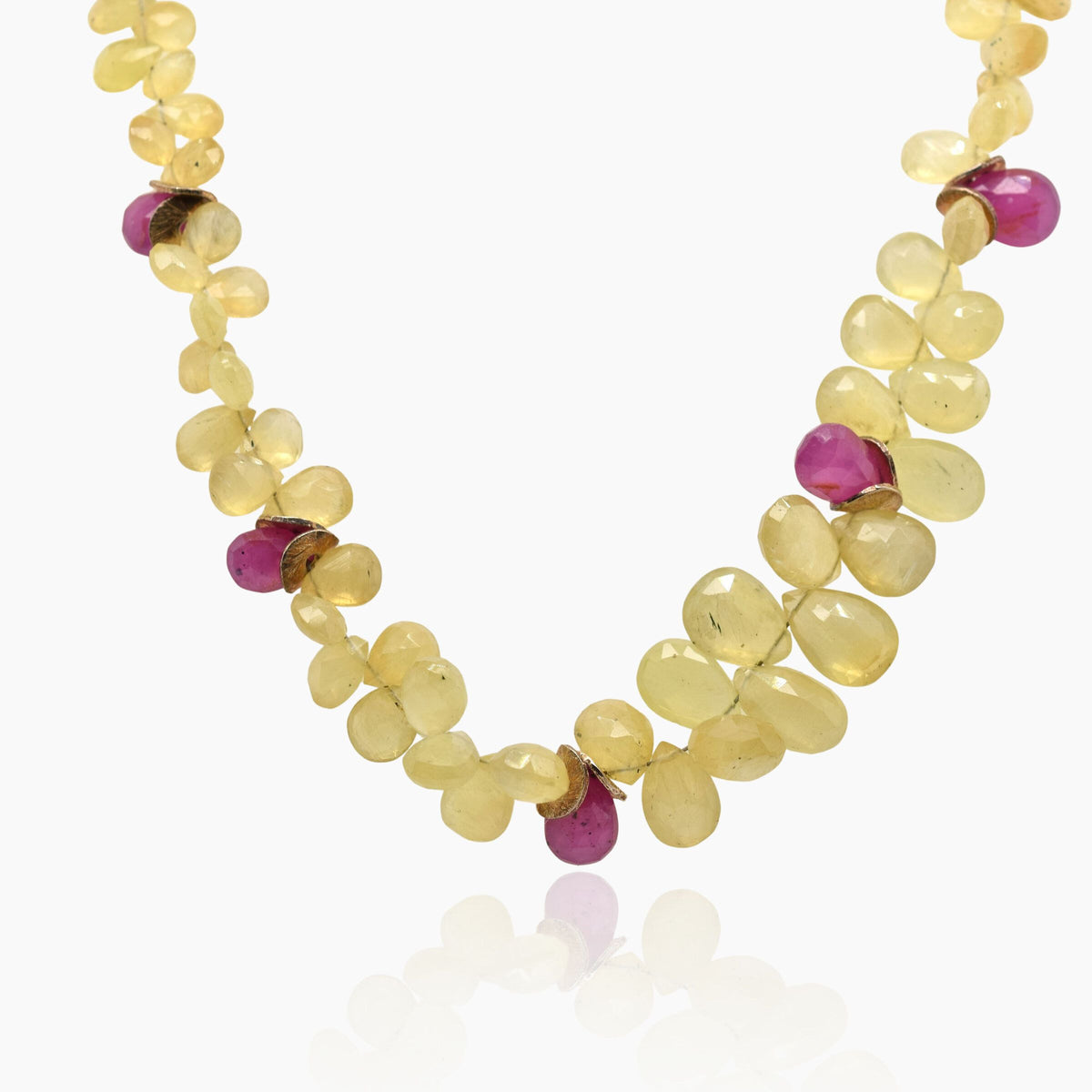 Signature Prehnite, Ruby & Opal Necklace