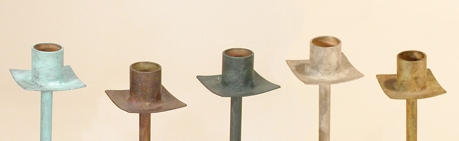 left to right: blue green, brown, black, silver gray, ochre