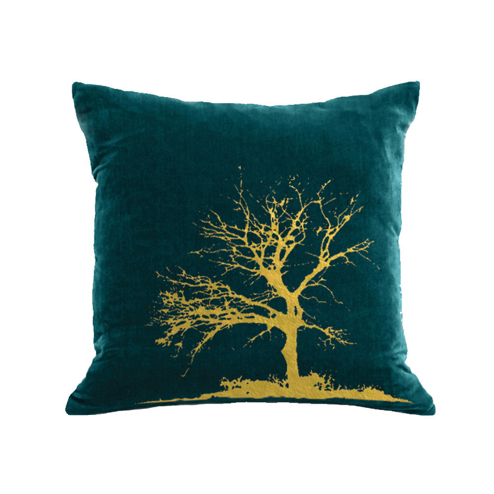 gold on teal