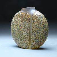 Sandy Cascade Vase with Clear Interior