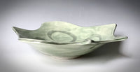 Carved Porcelain Bowl #2 with Celadon Glaze