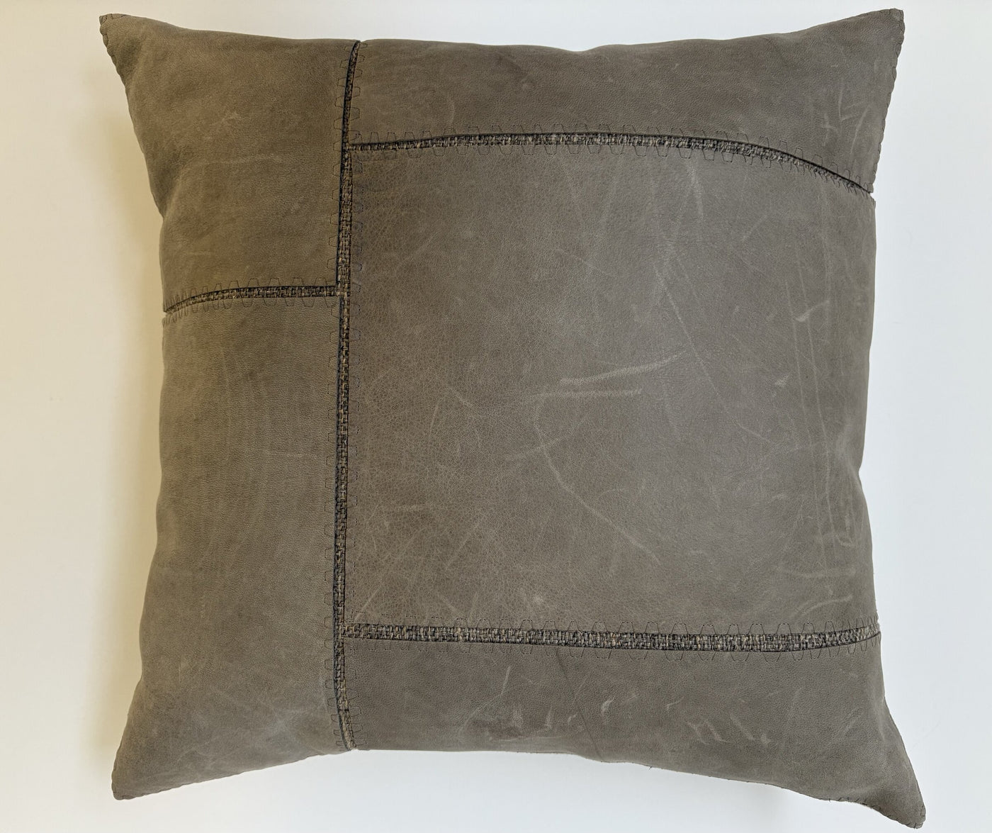 Distressed Leather Appliqued Grey Tiles #1