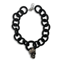 Rubber Necklace with Skull