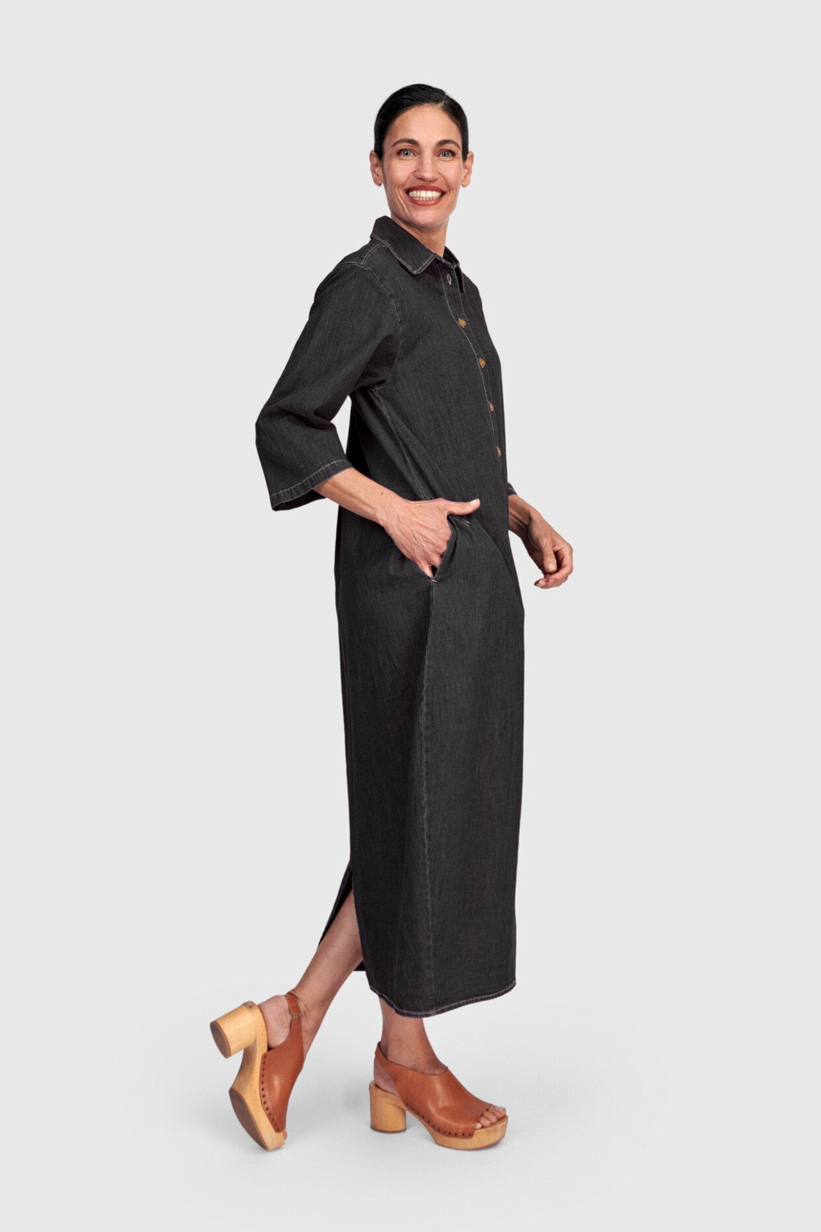 Celine Maxi Shirtdress