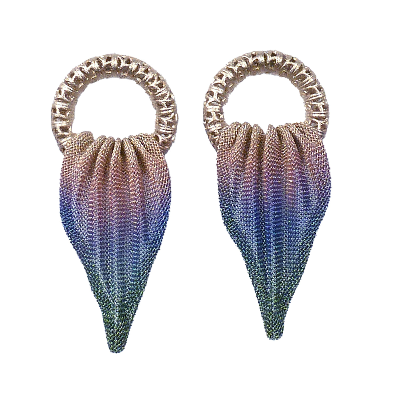 Pleated Leaf Earrings