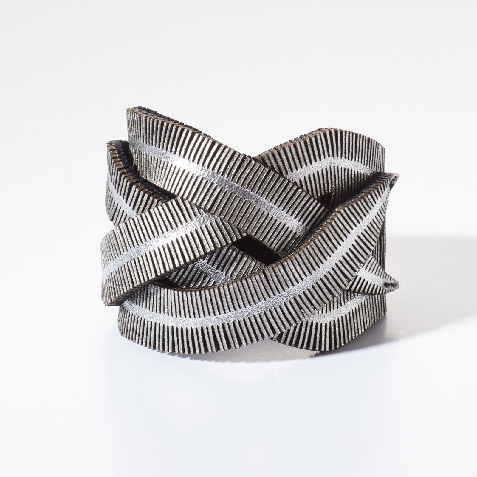 Silver Metallic Leather