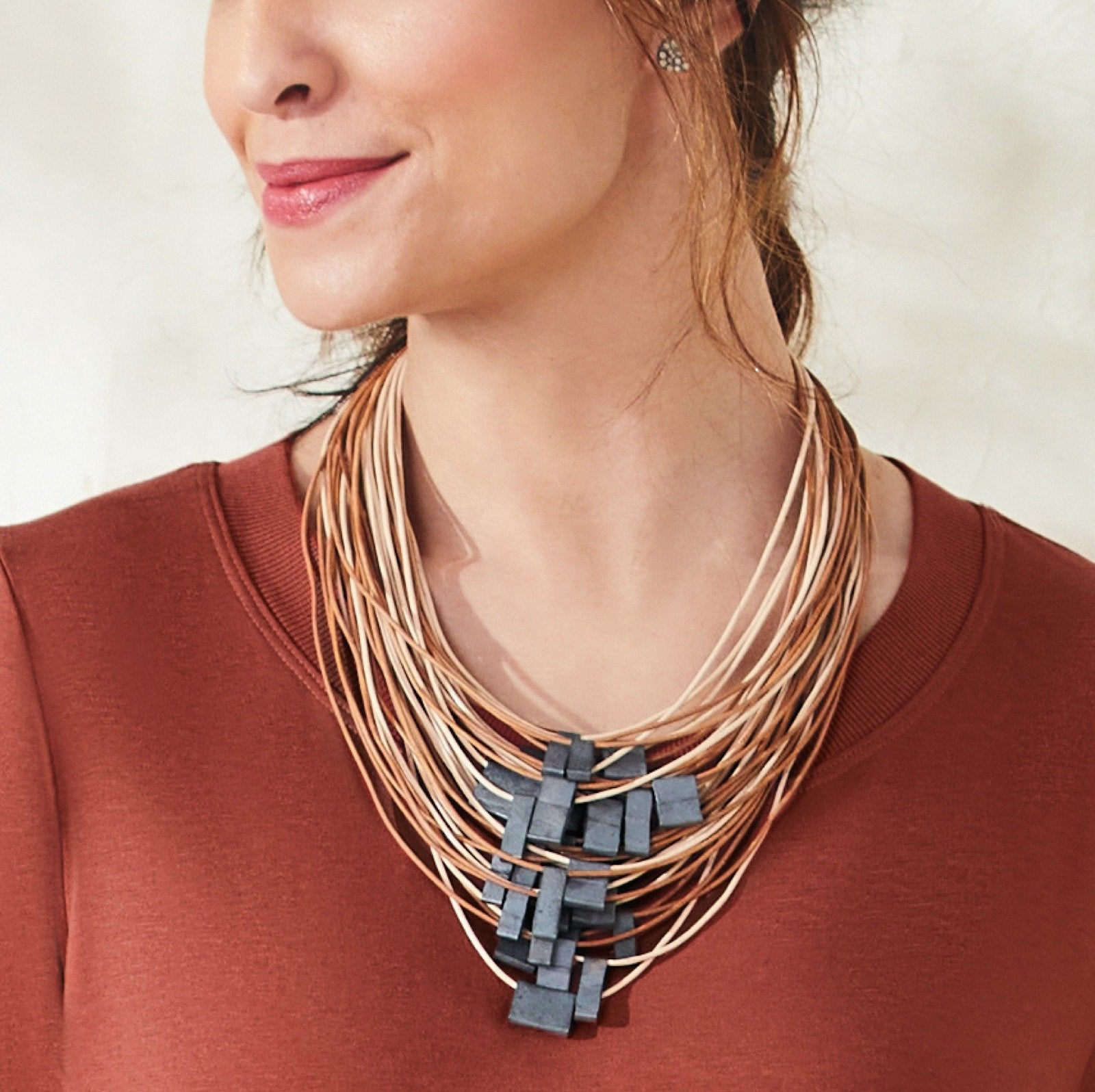 Organica Leather Necklace #11 · Artful Home