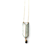 Reveal Shield Necklace with Black Spinel