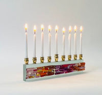 Parting of the Sea Icicle Sunset Menorah