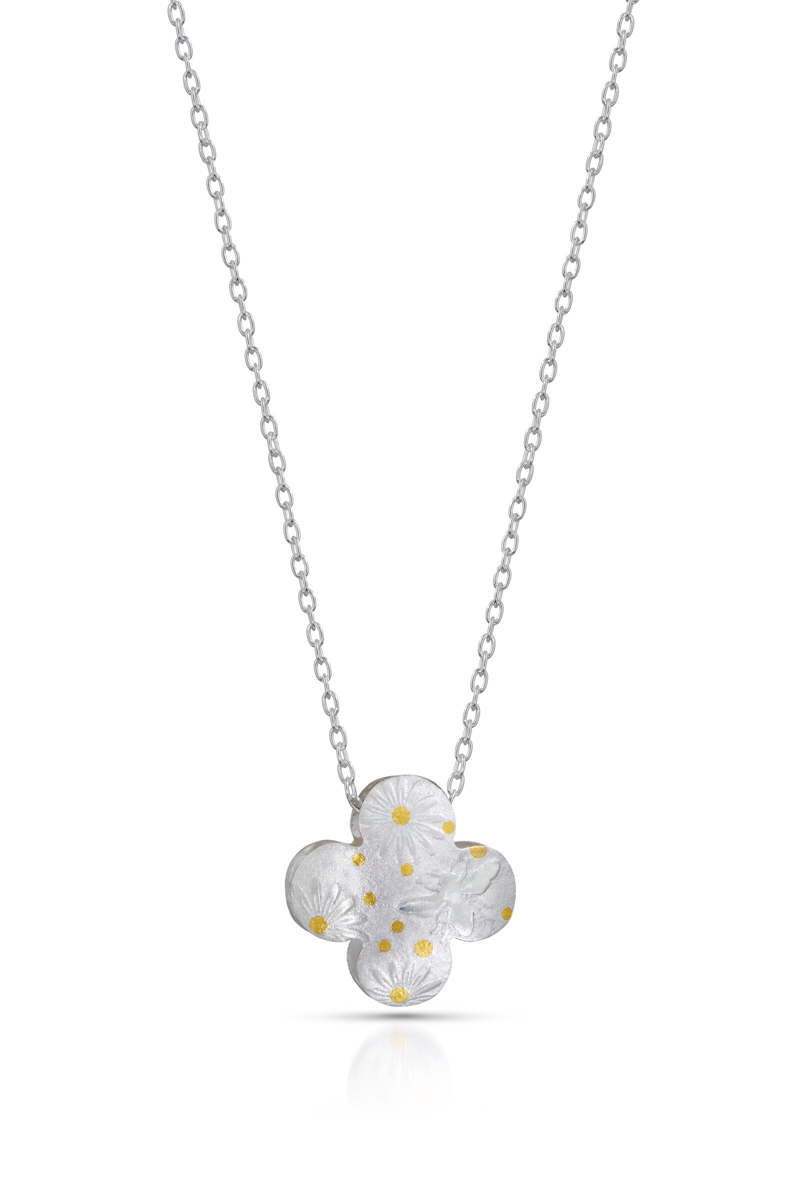 Reversible Honeybee Quatrefoil Pillow Pendant