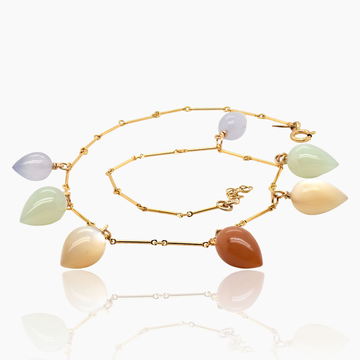 Multi-Gem Charm Necklace