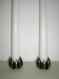 white bronze (left), yellow bronze (right)