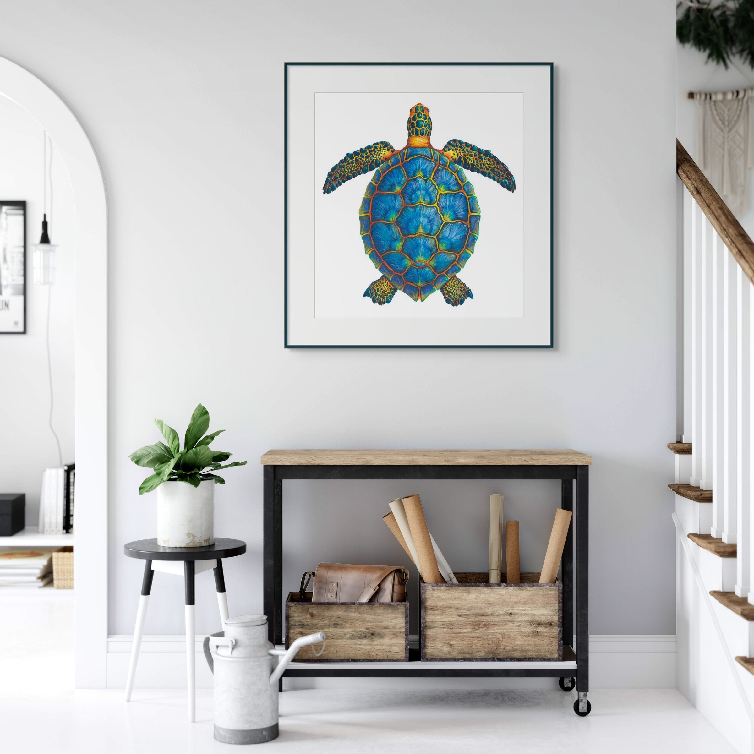 Blue Sea Turtle