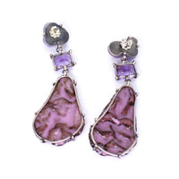 Pink & Purple Sugar Fired Earrings