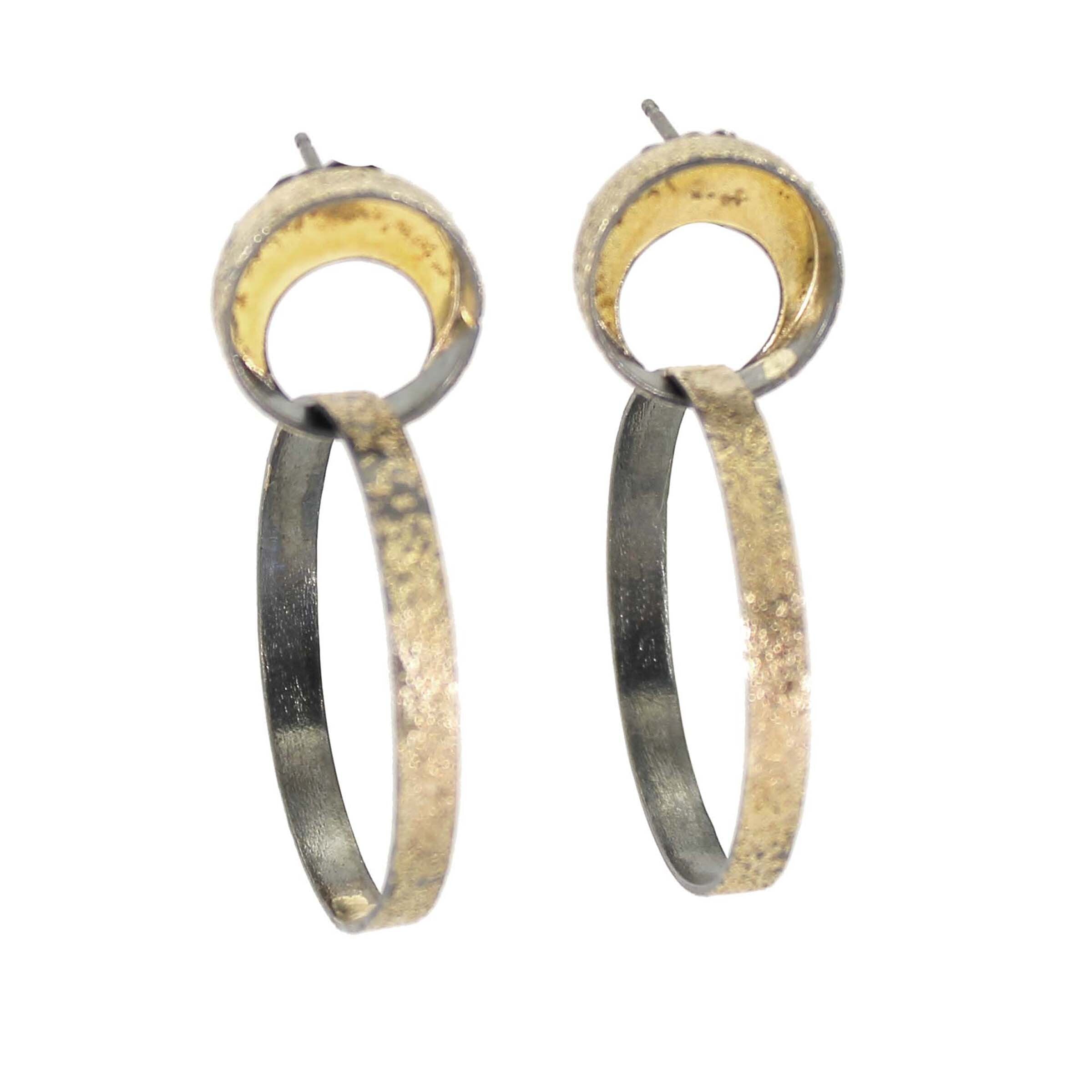 Double Hoop Dangle Earrings