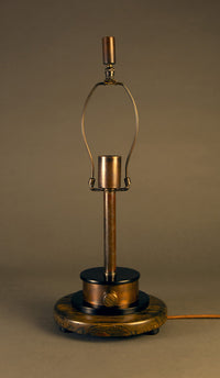 Vibrant Silk and Copper Table Lamp