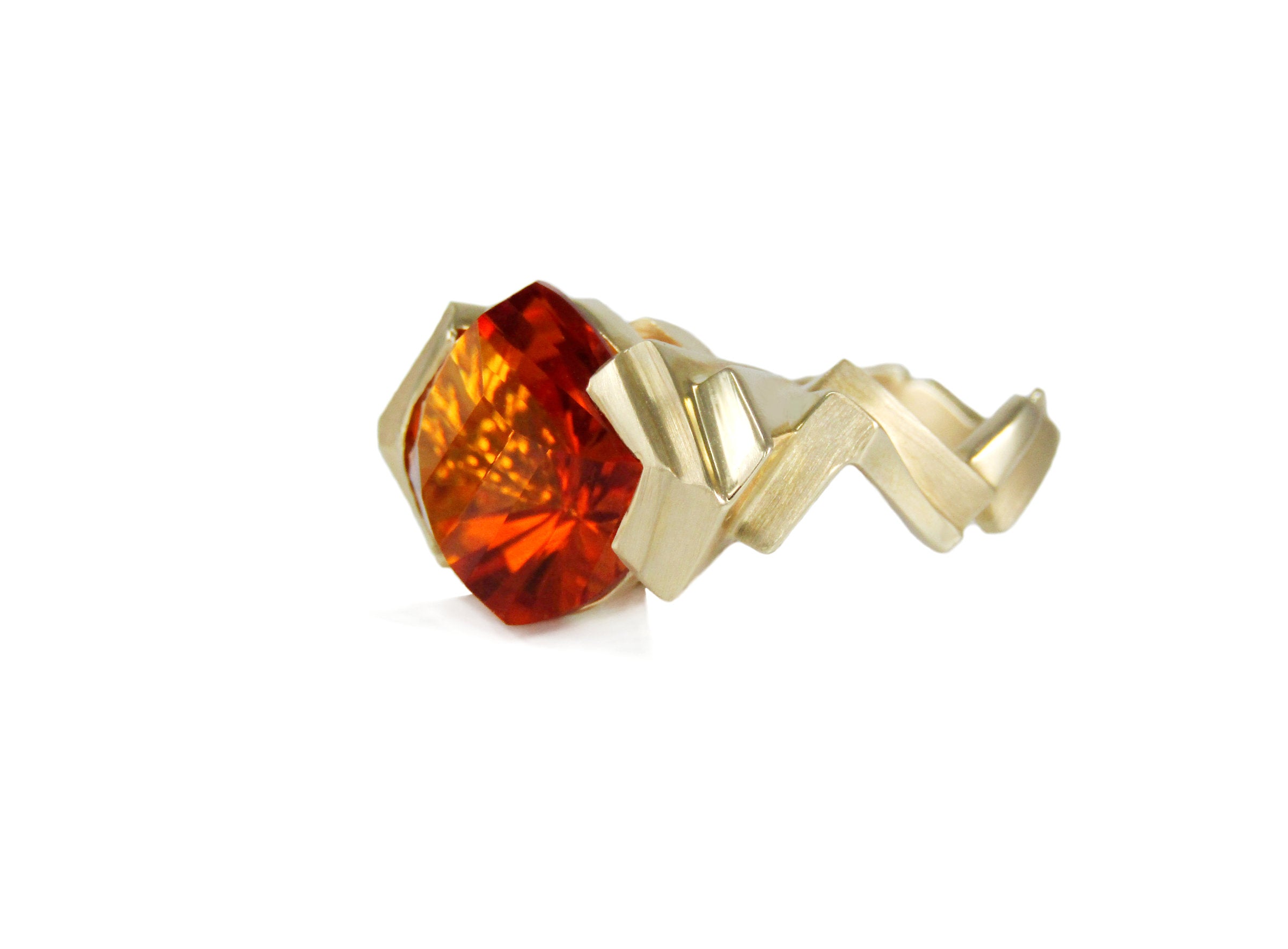 Fantasy Cut Citrine Ring