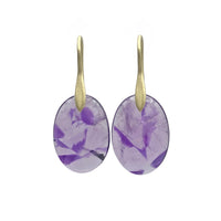 Oval Amethyst Formation Earrings