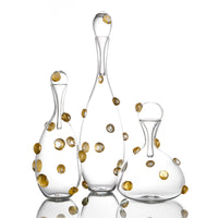 left to right: medium decanter, tall decanter, short decanter