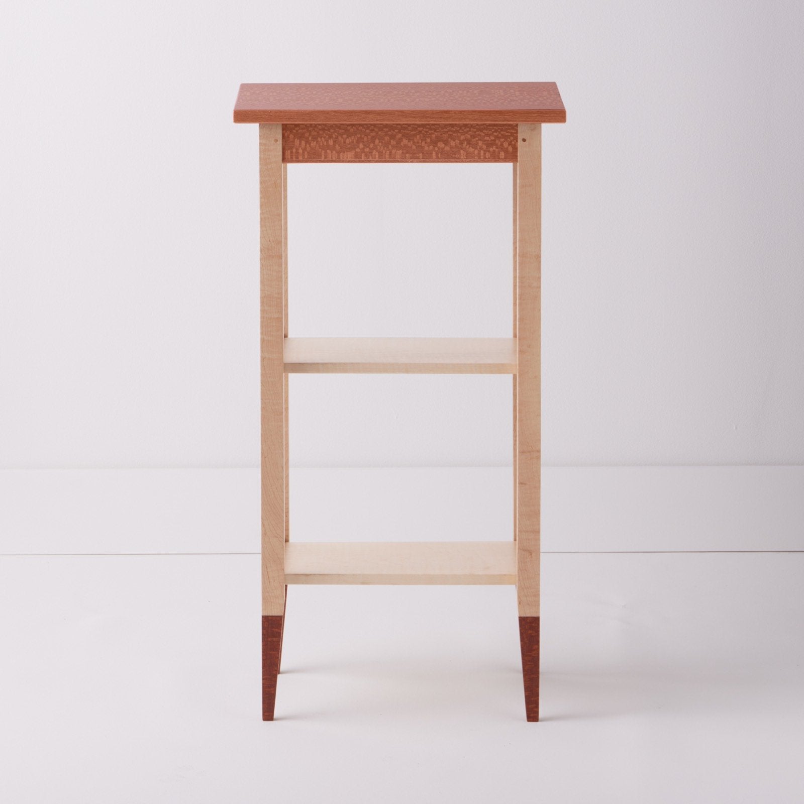 Leopard Wood and Tiger Maple Hall Table