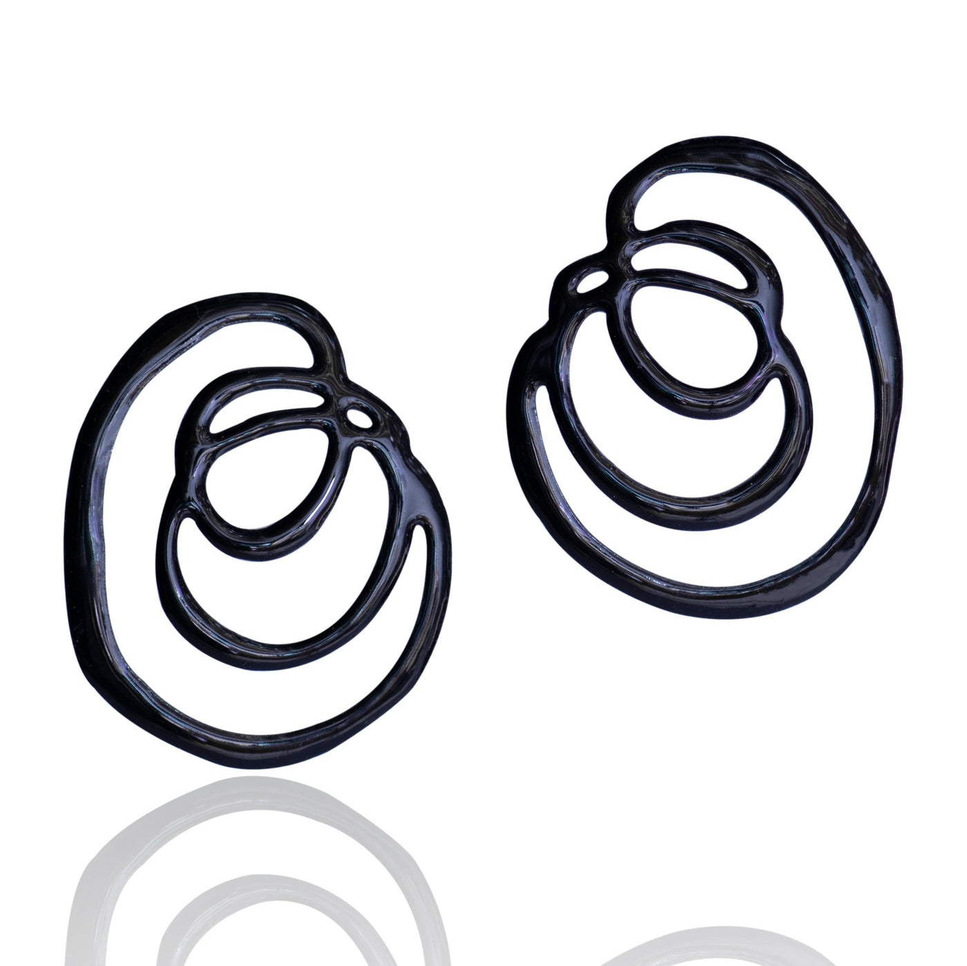 Round Scribble Studs