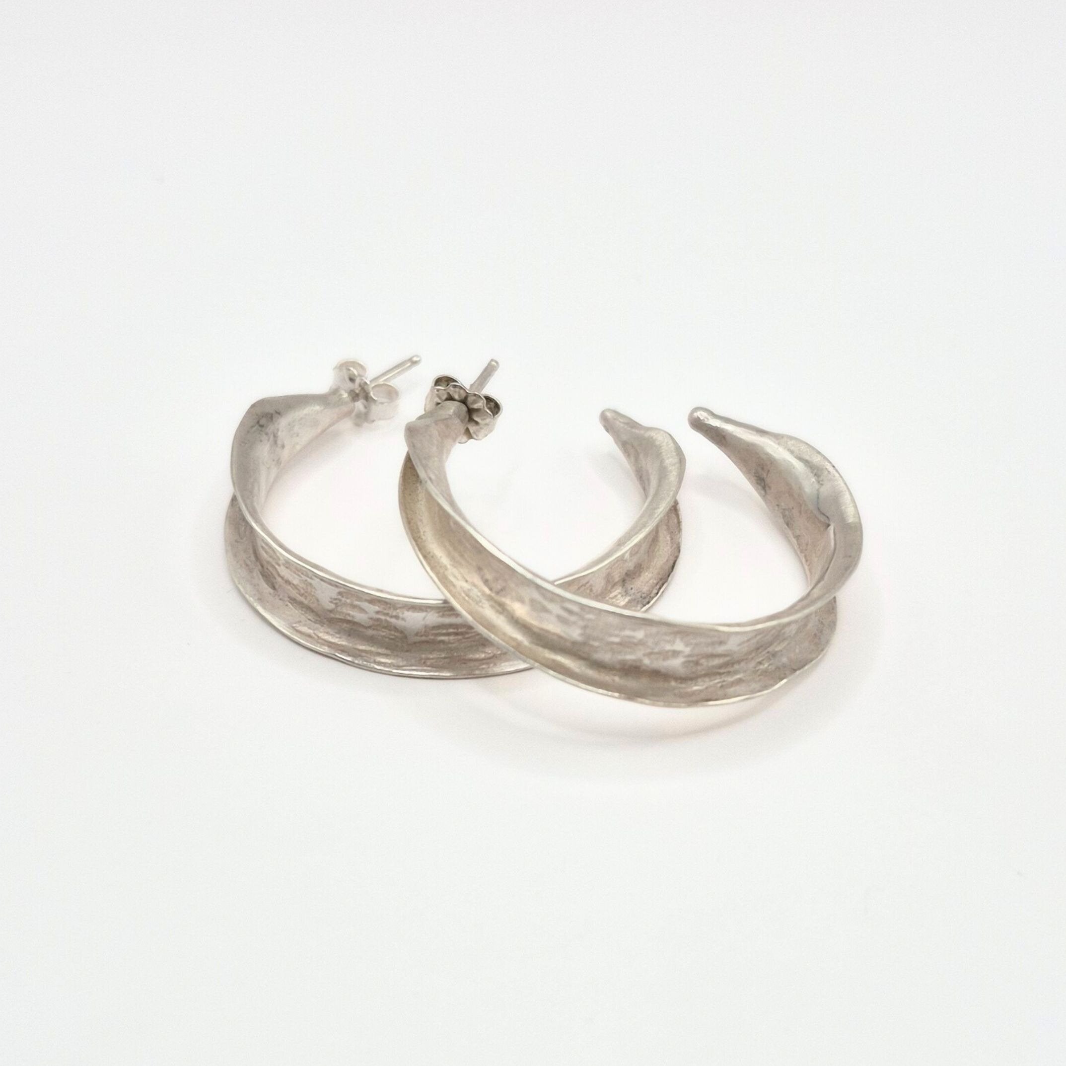 Hammered Hoop Earrings